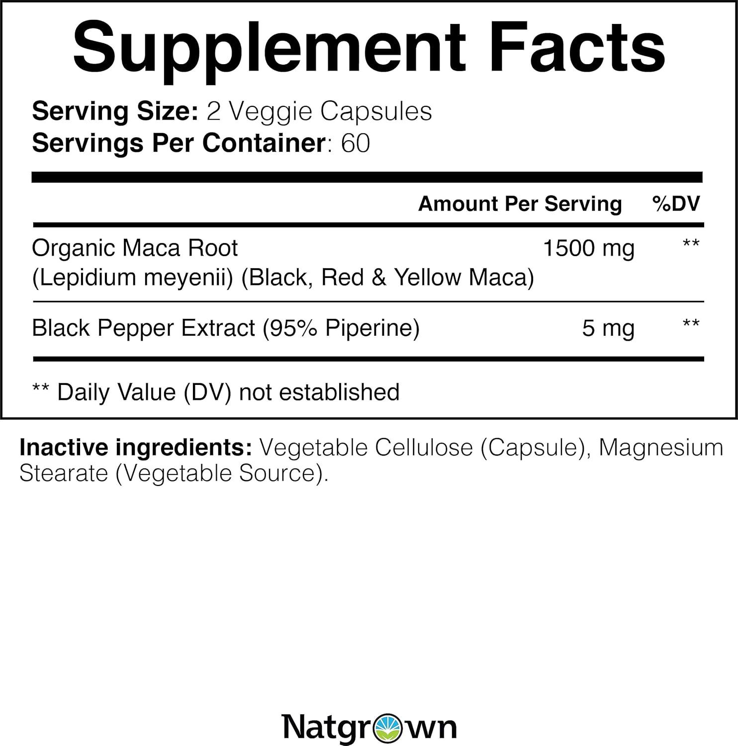 Extra Strength Maca Root Capsules – Energy, Libido & Hormone Support