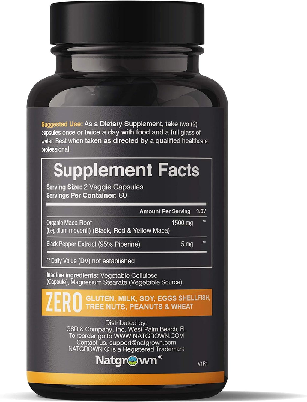 Extra Strength Maca Root Capsules – Energy, Libido & Hormone Support