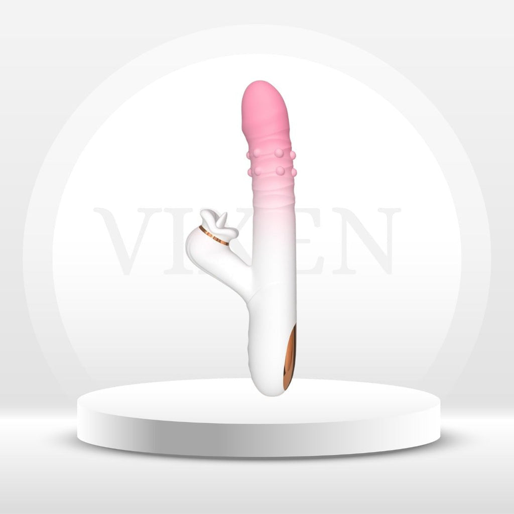 FadedGlory 3-in-1 Rotating Beads & Tongue Vibrator