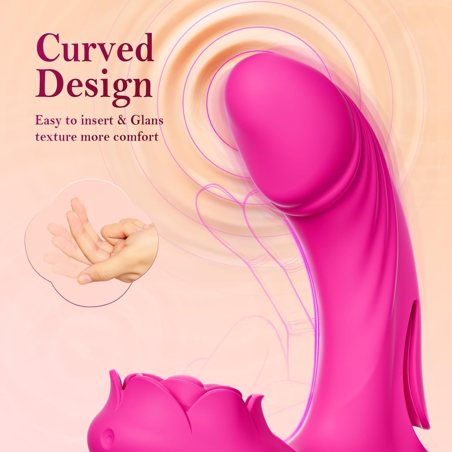 FingerBloom App-Control Rose Flapping Finger Vibrator