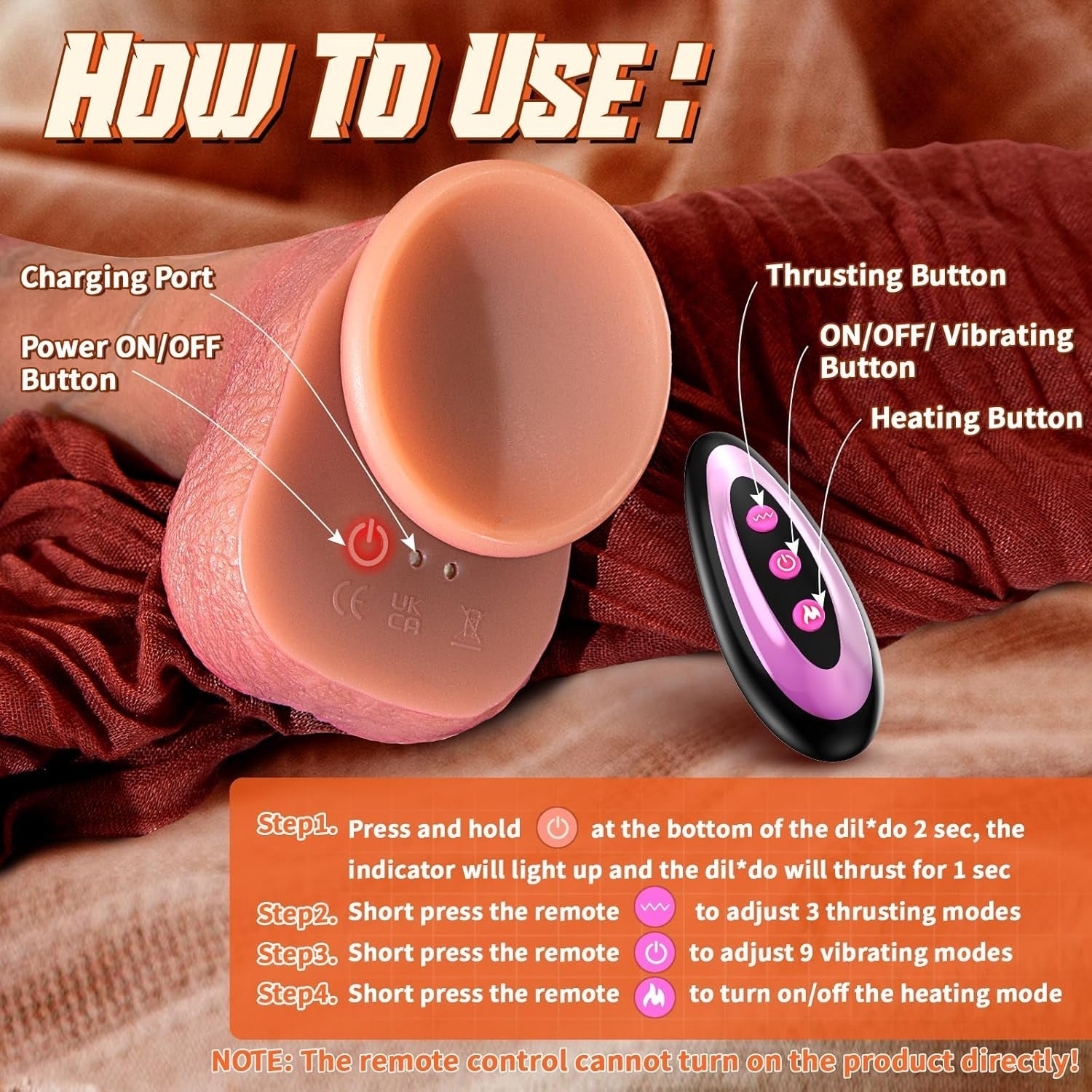 FleshGlide Heated Thrusting Foreskin Dildo