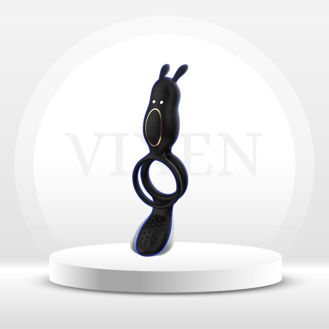 FlexBond Vibrating Cock Ring with Rabbit Clit Stimulator