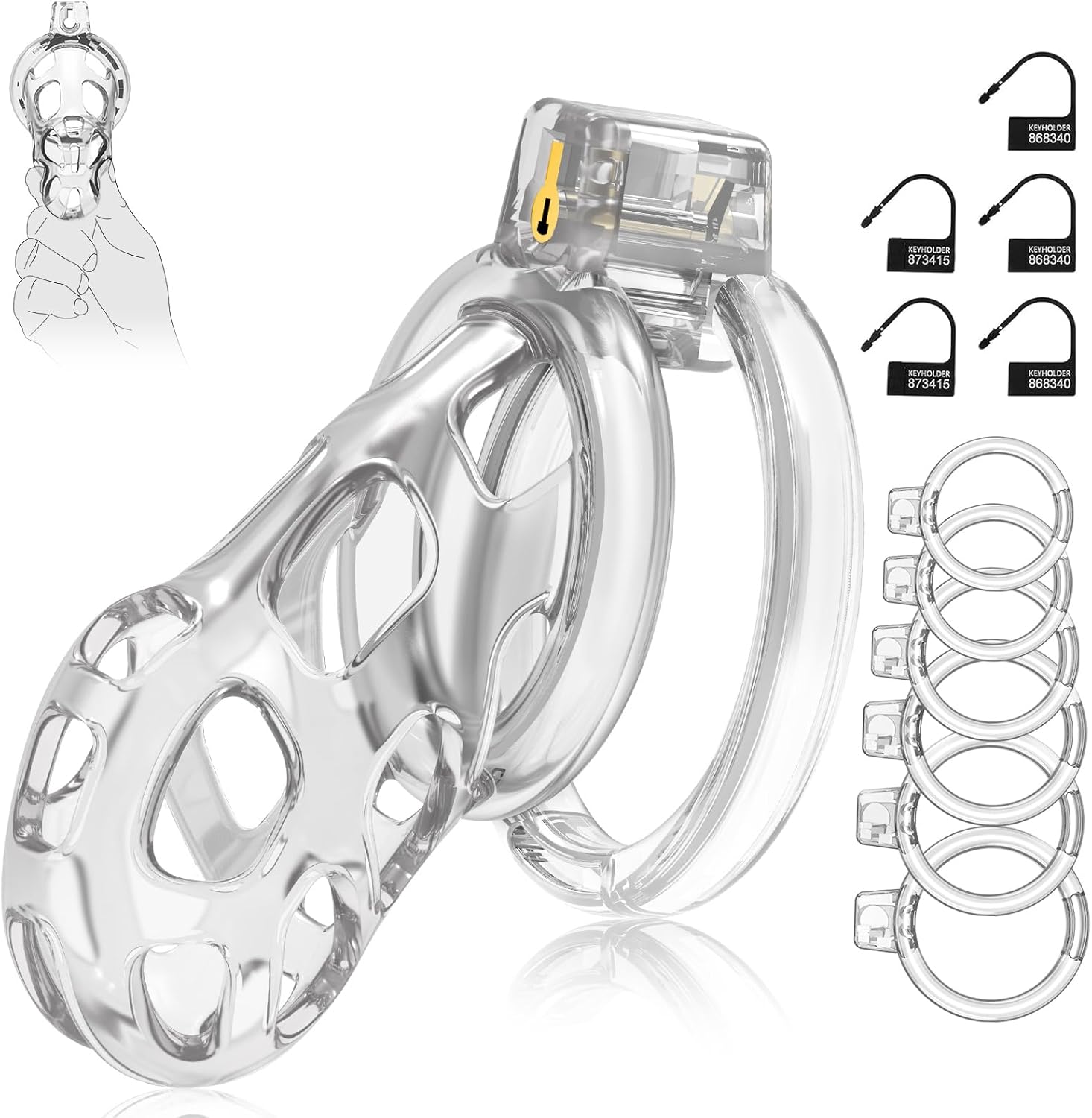 FlexCage Transparent Soft Chastity Cage