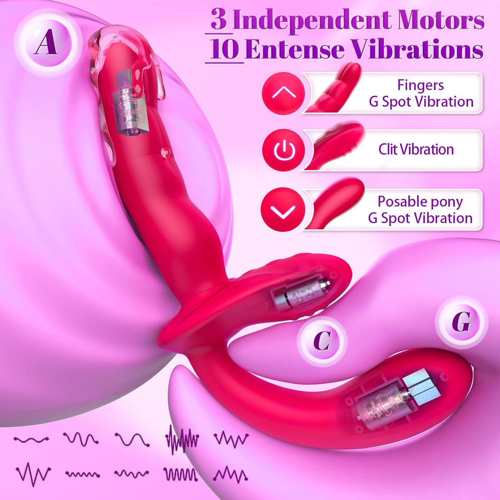 FlexDuo Wearable Strap-On Dual Ended Vibrator