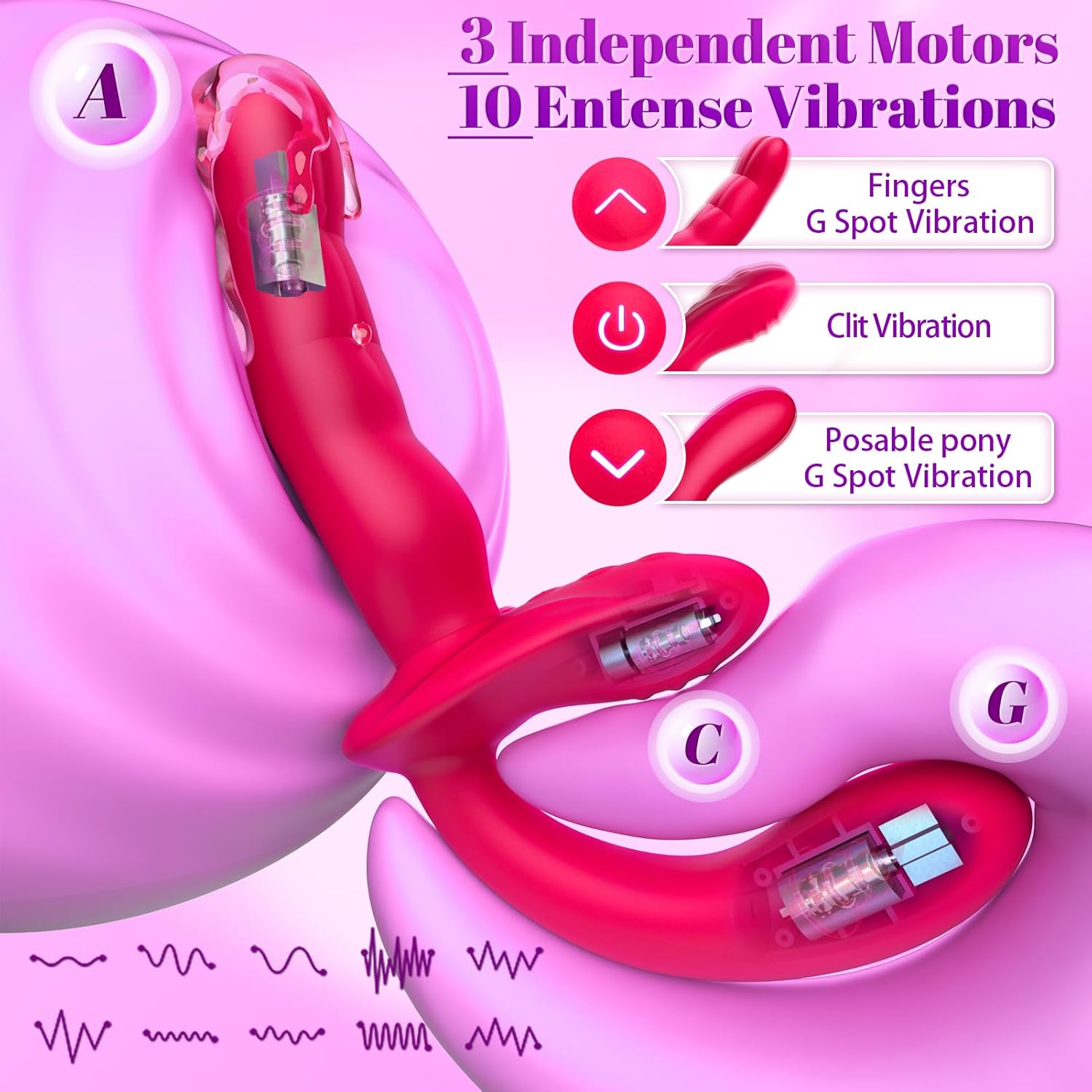 FlexDuo Wearable Strap-On Dual Ended Vibrator