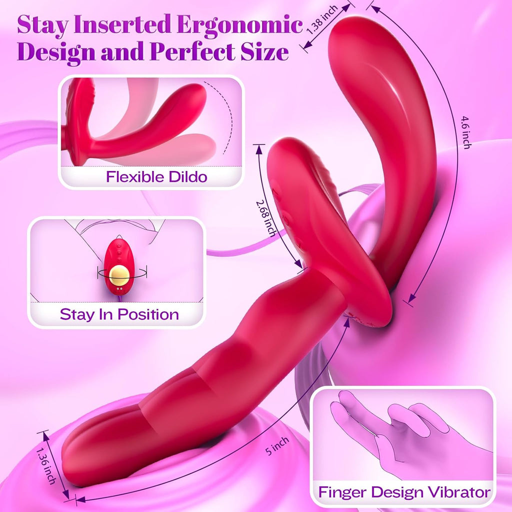 FlexDuo Wearable Strap-On Dual Ended Vibrator