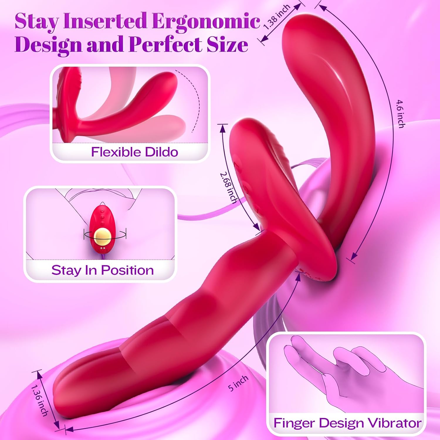 FlexDuo Wearable Strap-On Dual Ended Vibrator