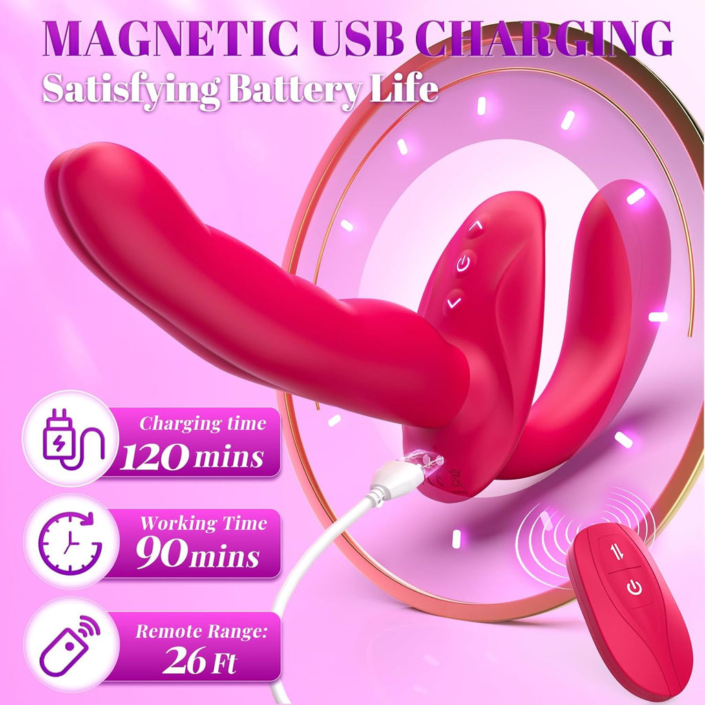 FlexDuo Wearable Strap-On Dual Ended Vibrator