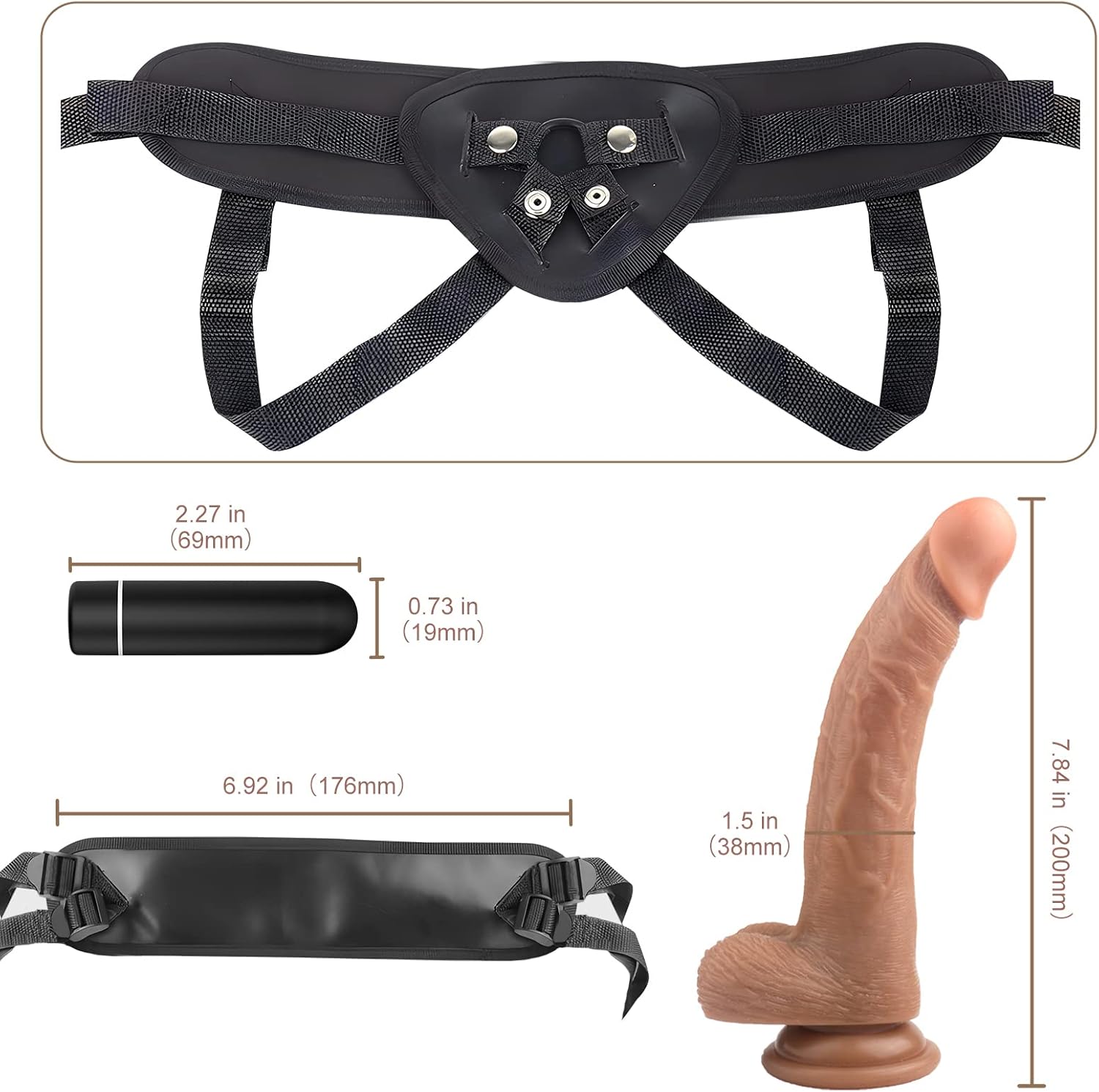 FlexFit Strap-On Vibrating Dildo