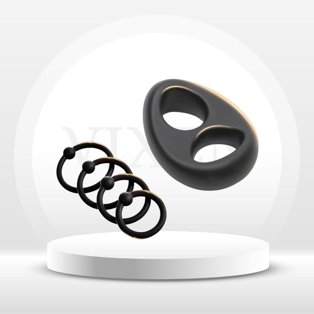FlexFive 5-Piece Silicone Cock Ring Set