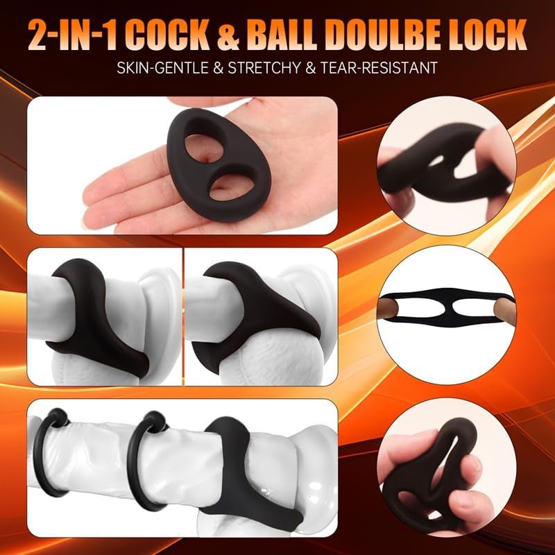 FlexFive 5-Piece Silicone Cock Ring Set