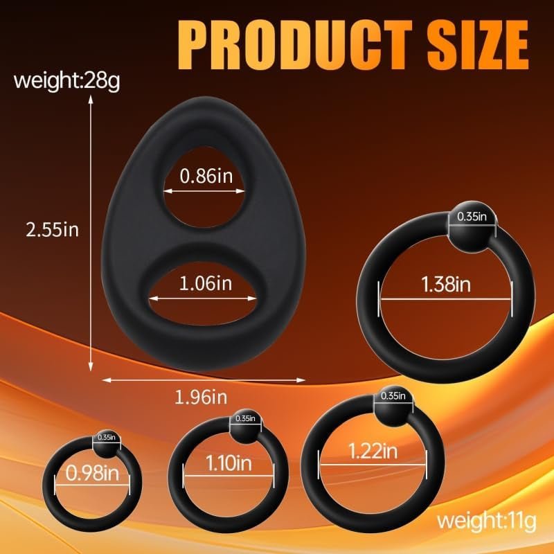 FlexFive 5-Piece Silicone Cock Ring Set