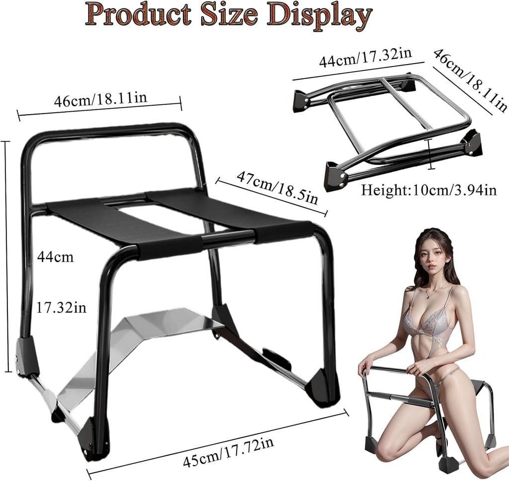 FlexFold Foldable Sex Chair with Dildo Stand