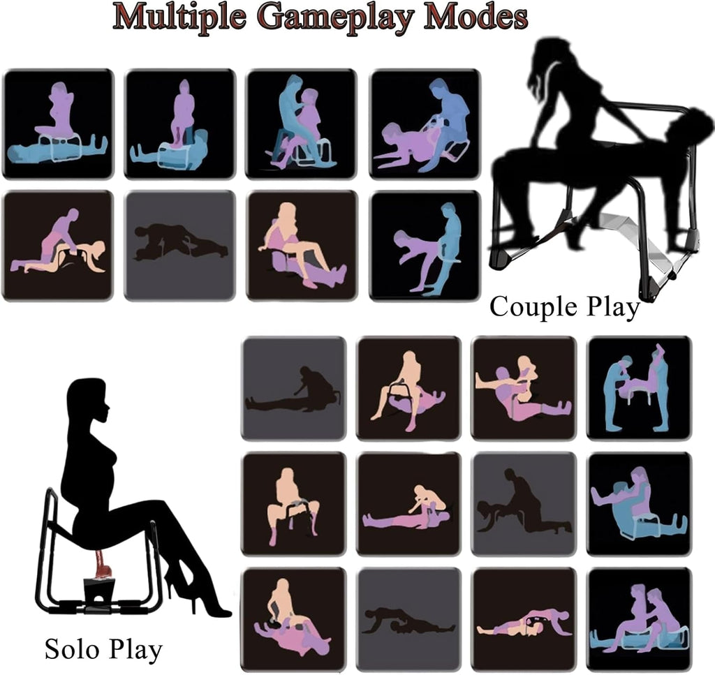 FlexFold Foldable Sex Chair with Dildo Stand
