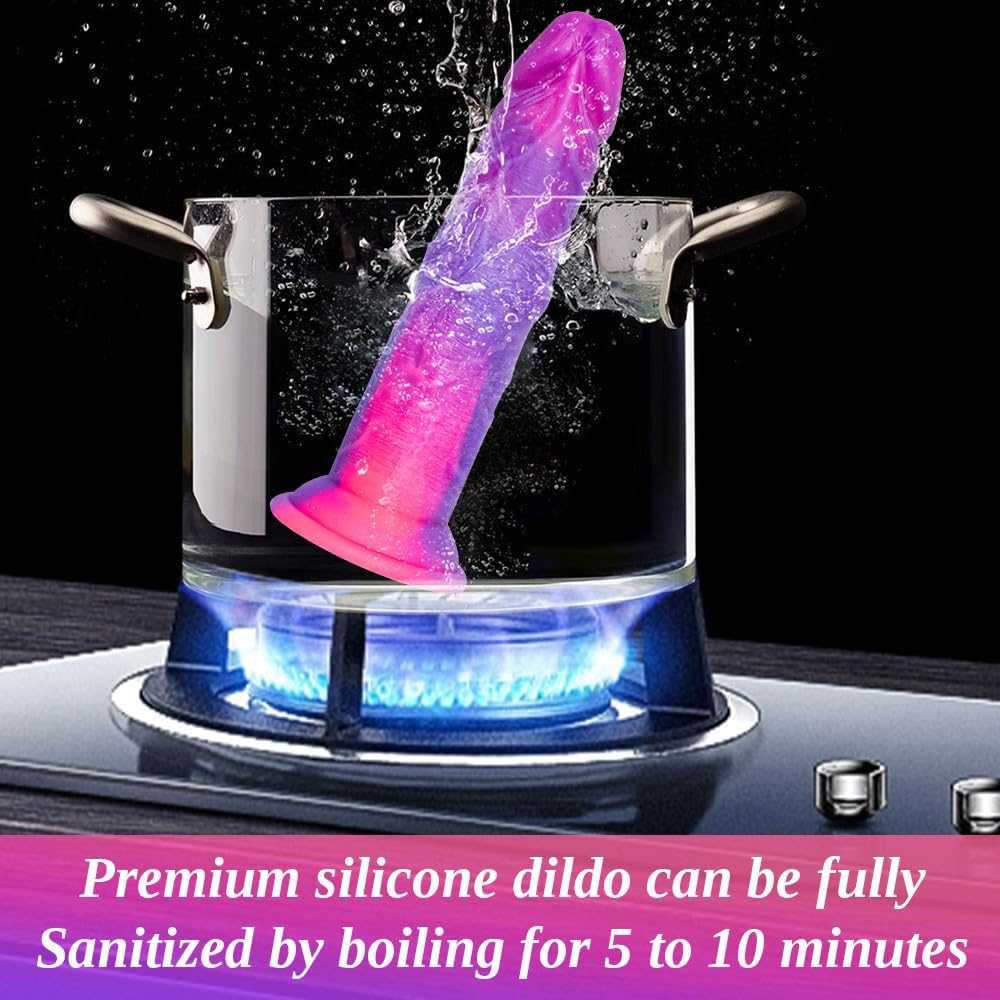 FlexGlow 8.2" Liquid Silicone Dildo