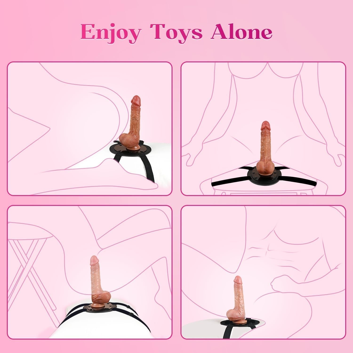 FlexMount Hands-Free Dildo Mount Saddle (Dildo Included)