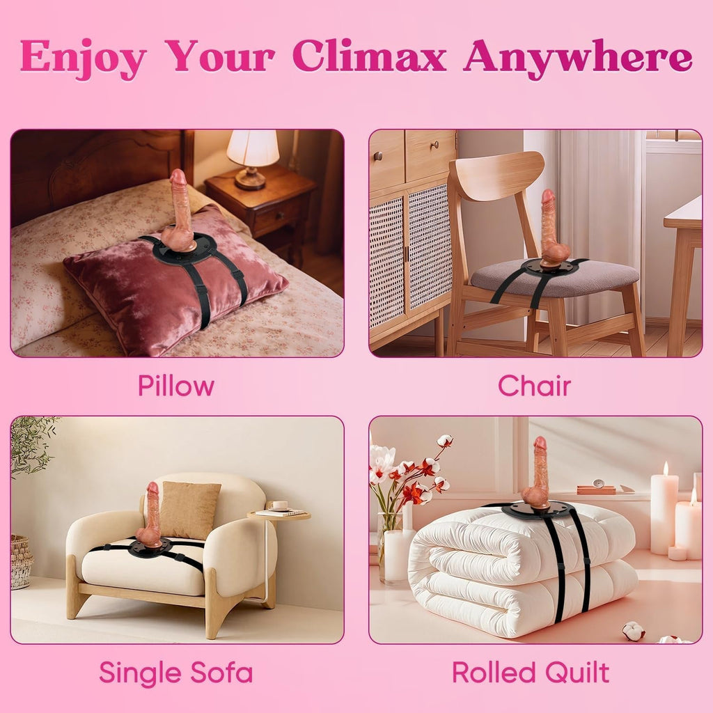 FlexMount Hands-Free Dildo Mount Saddle (Dildo Included)