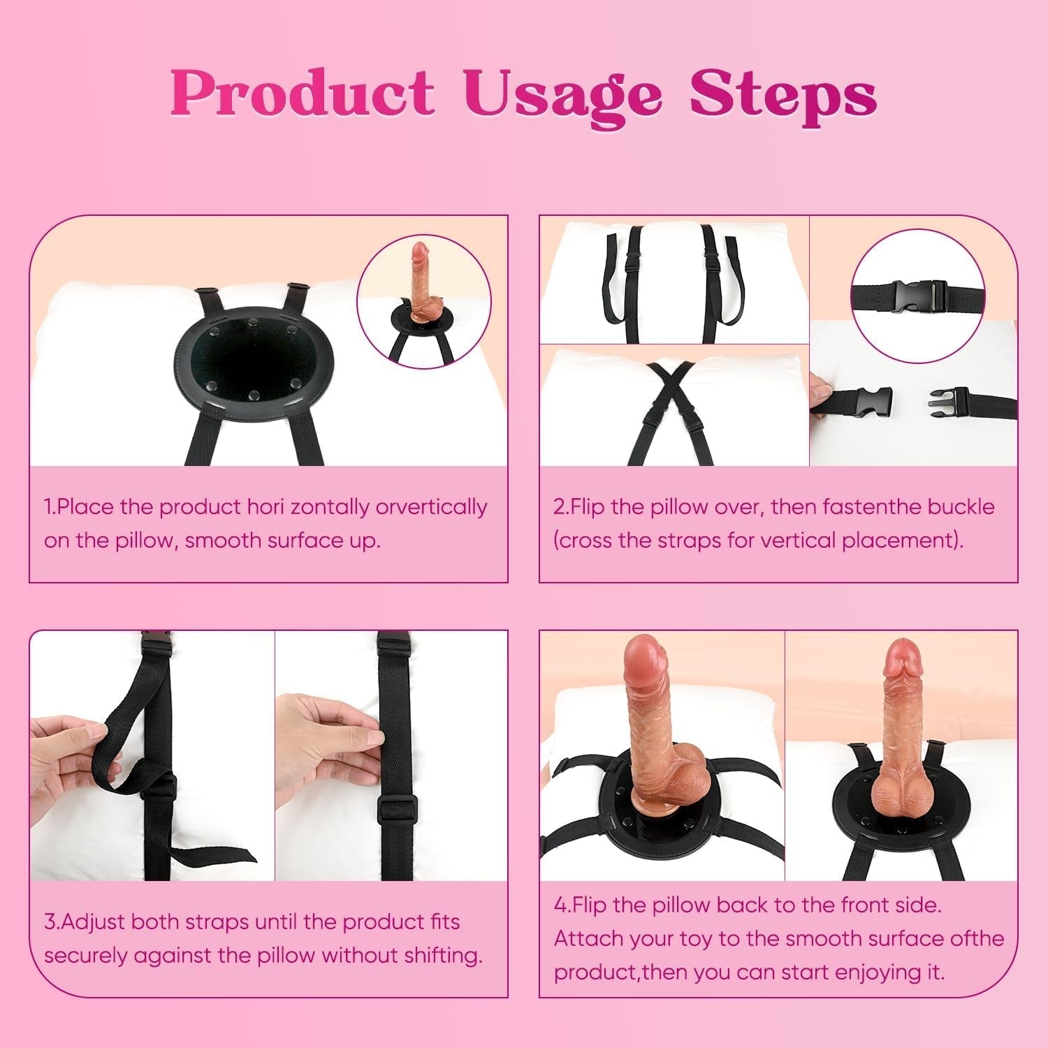 FlexMount Hands-Free Dildo Mount Saddle (Dildo Included)