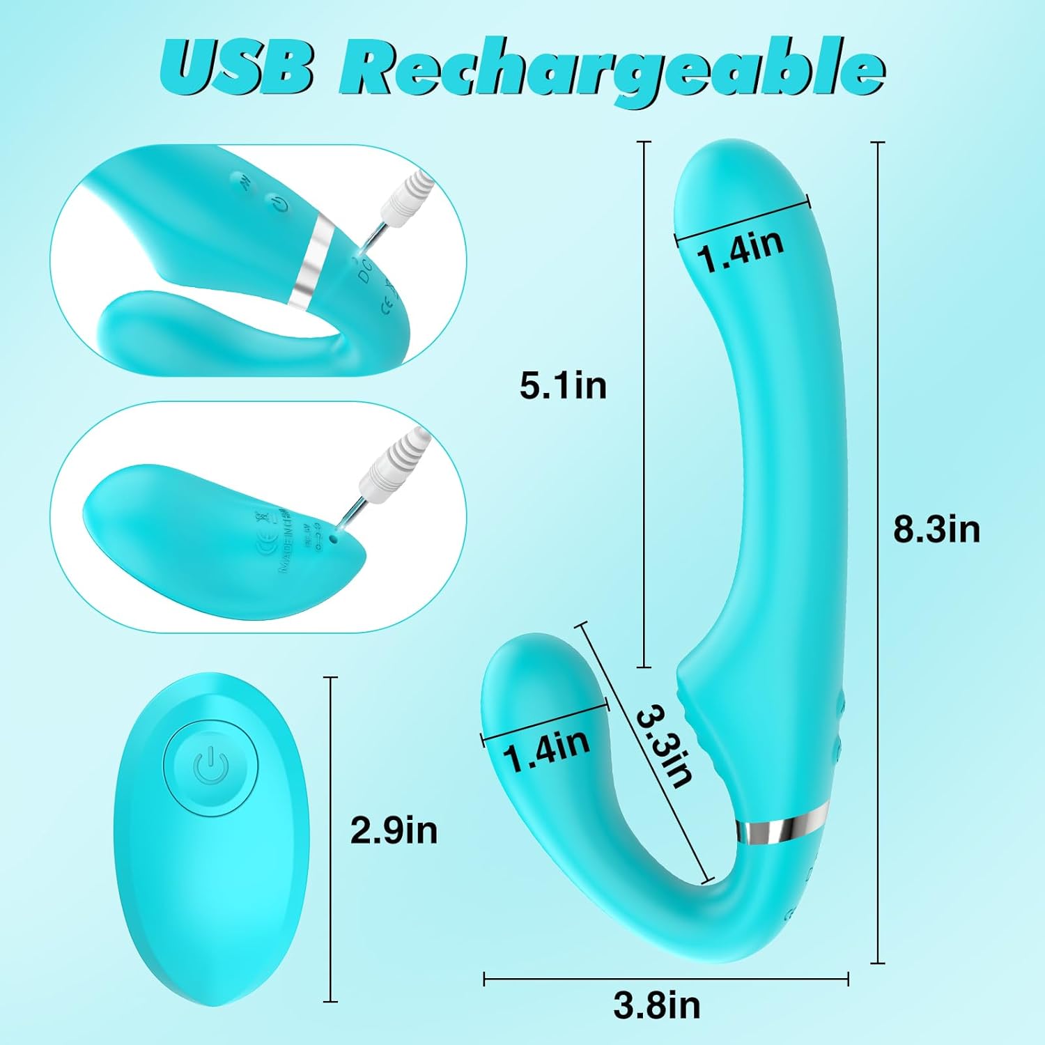 FlexPulse Dual Sided Strapless Strap-On Dildo