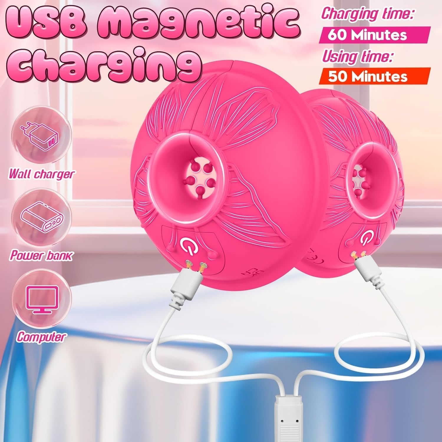 FlutterClamp Vibrating Nipple Clamps with App/Remote Control