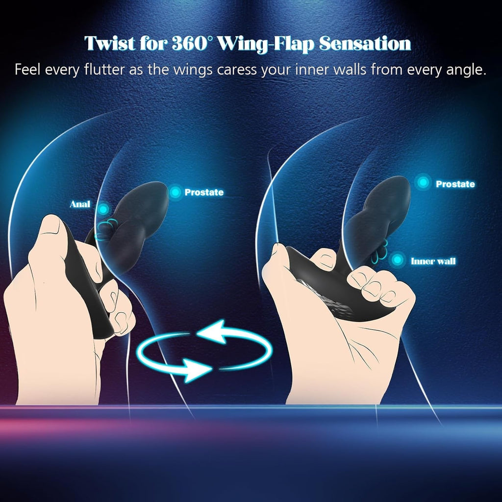FlutterCore Flapping Prostate Massager & Anal Plug