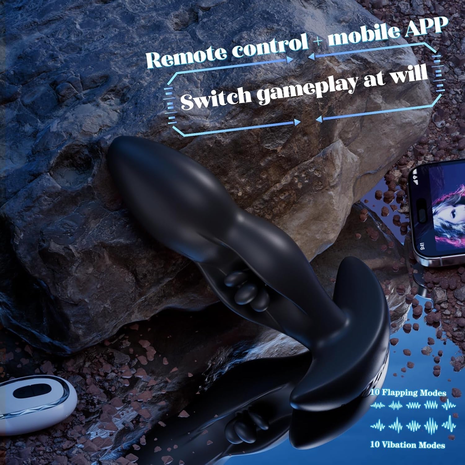 FlutterCore Flapping Prostate Massager & Anal Plug