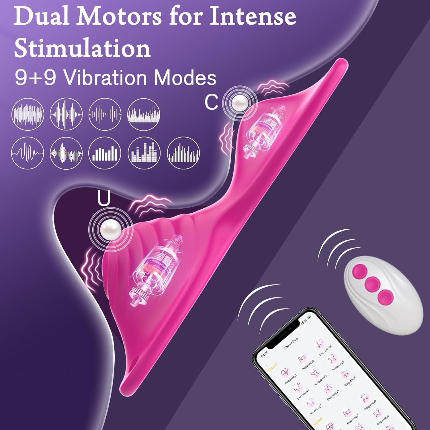 FlutterRide App Controlled Butterfly Ride-On Vibrator
