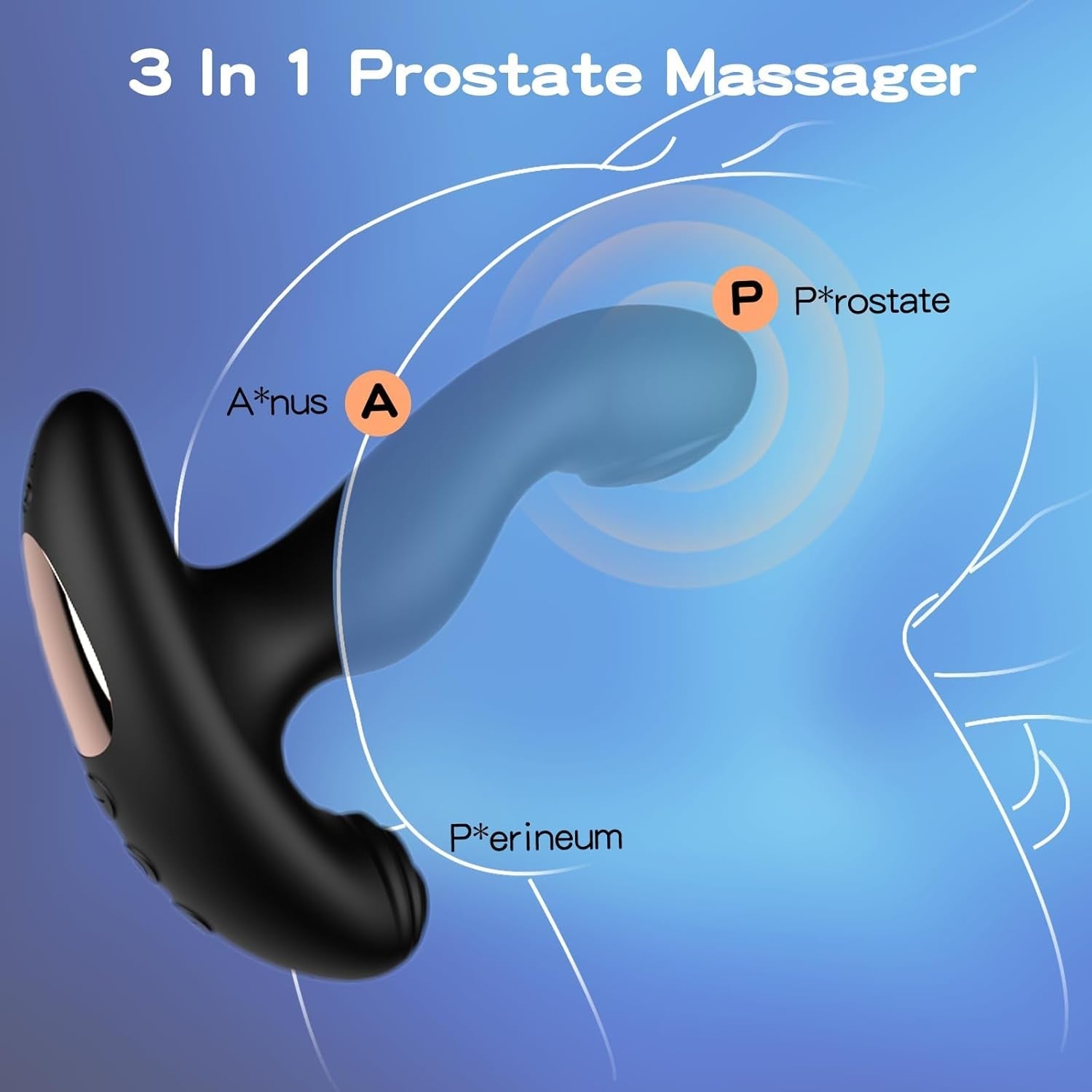FlutterRush Remote Prostate Massager, 20 Modes