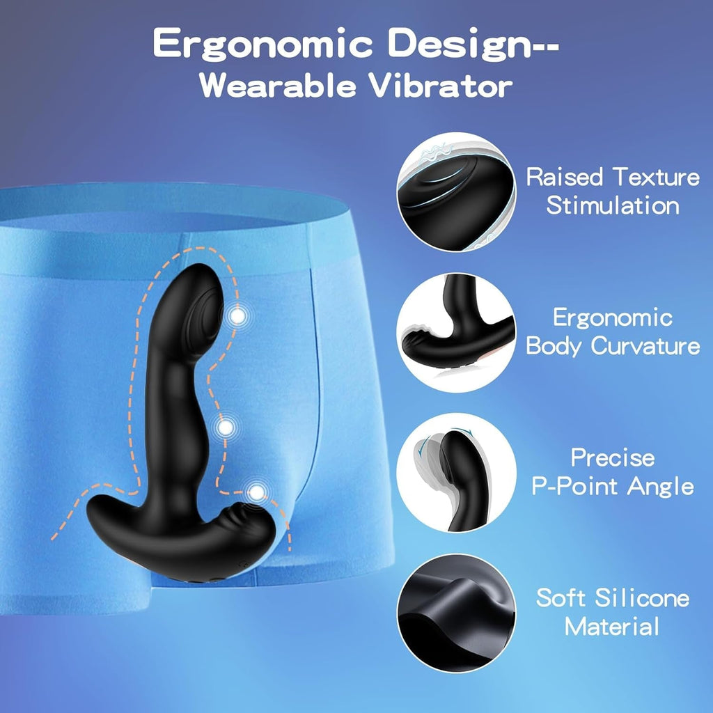 FlutterRush Remote Prostate Massager, 20 Modes