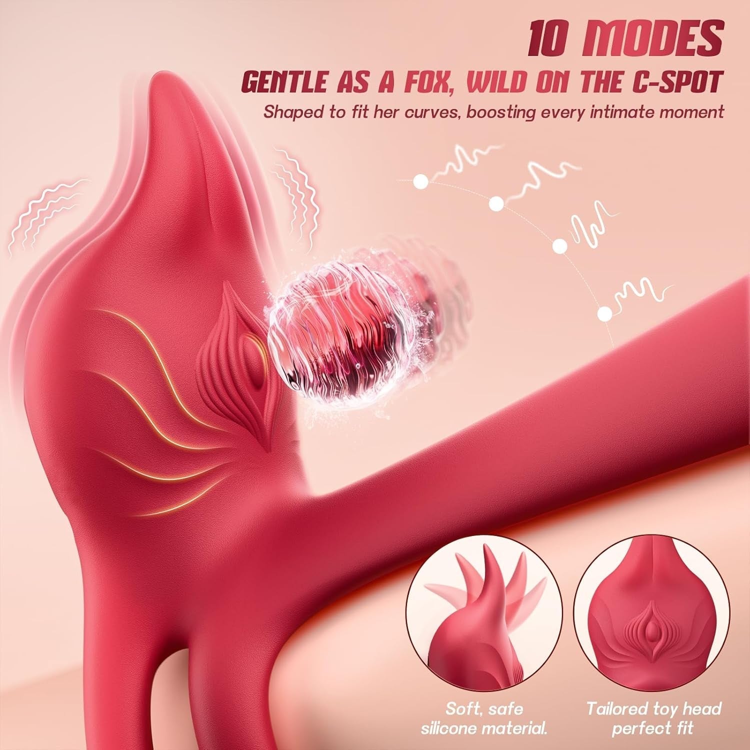 FoxBloom Vibrating Dual-Motor Cock Ring Clit Stimulator