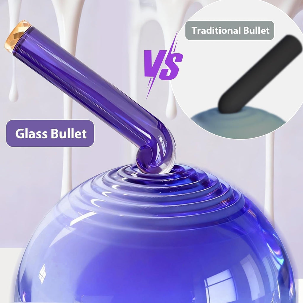 FrostedArc Curved Glass Bullet G-Spot Vibrator