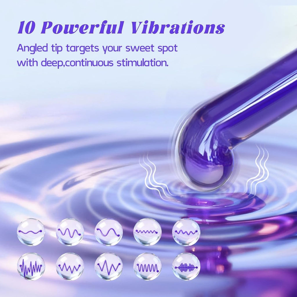 FrostedArc Curved Glass Bullet G-Spot Vibrator