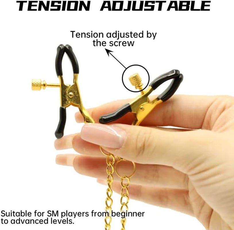 GildedTease Adjustable BDSM Nipple Clamps