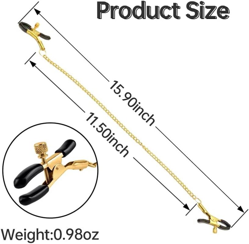 GildedTease Adjustable BDSM Nipple Clamps