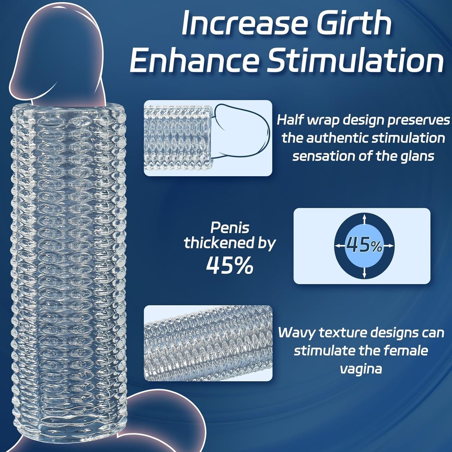 GirthForge Trim-to-Fit Penis Girth Enhancer Sleeve