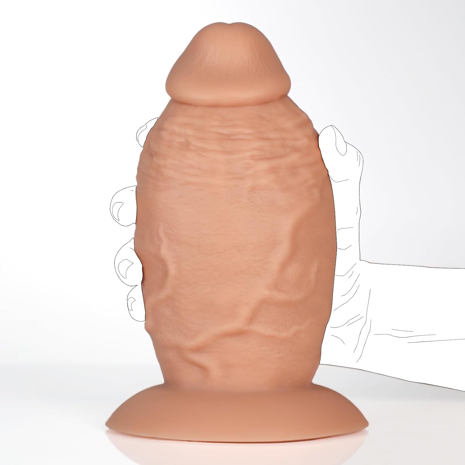GirthMonarch 7.5" Extra Thick Dildo with Suction Base