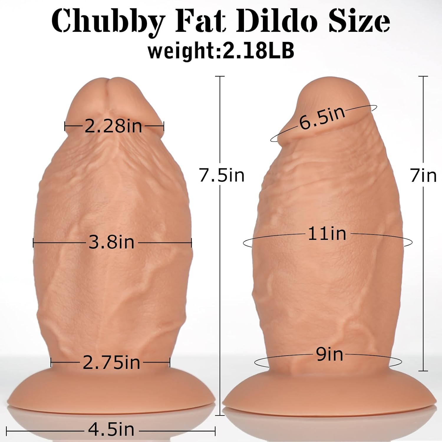 GirthMonarch 7.5" Extra Thick Dildo with Suction Base