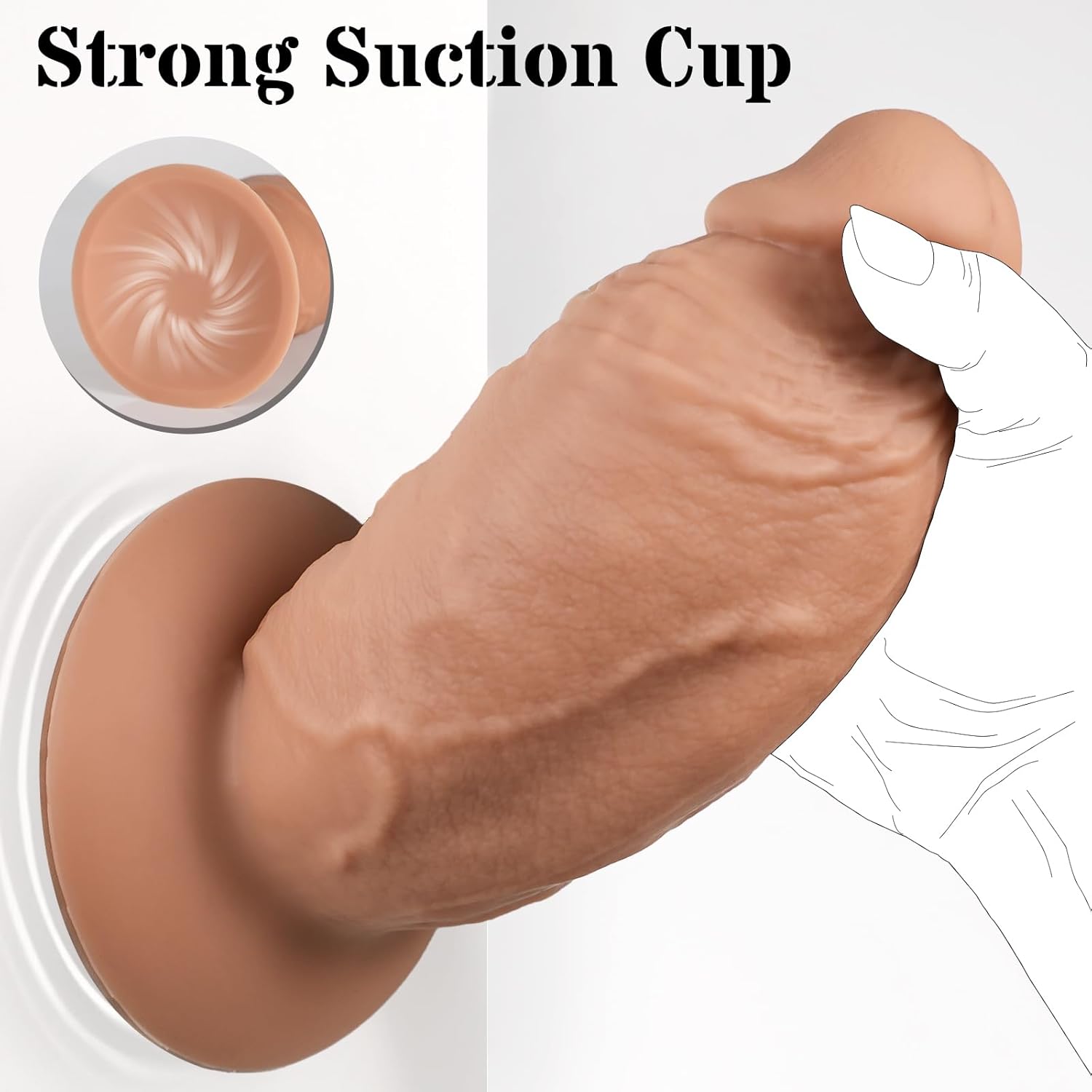 GirthMonarch 7.5" Extra Thick Dildo with Suction Base