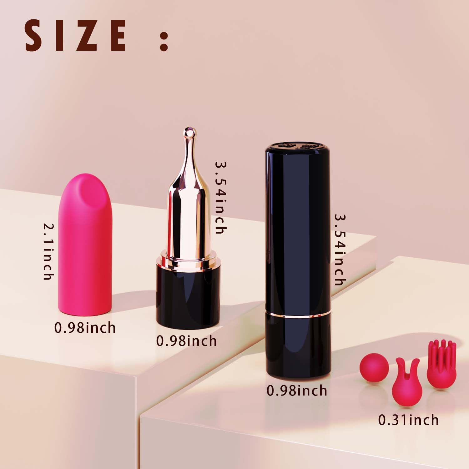 GlamVibe 4-Play Lipstick Vibrator