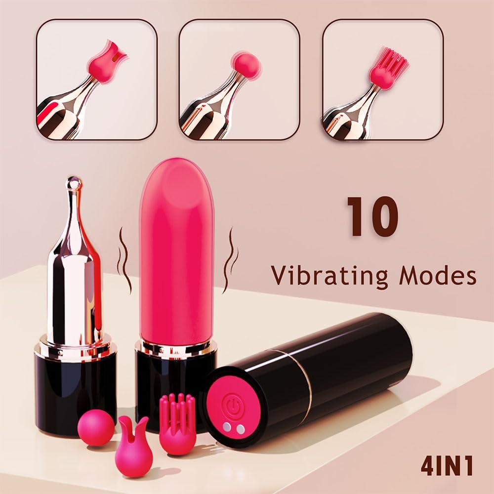 GlamVibe 4-Play Lipstick Vibrator