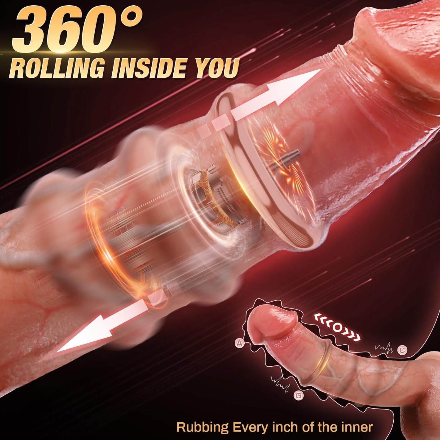 GlideHeat Thrusting Heated Suction Cup Dildo