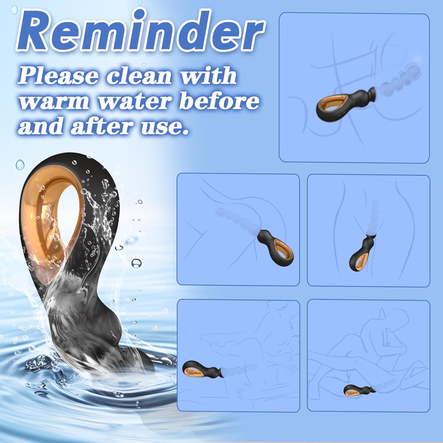 GlidePulse Vibrating Anal Beads Wand