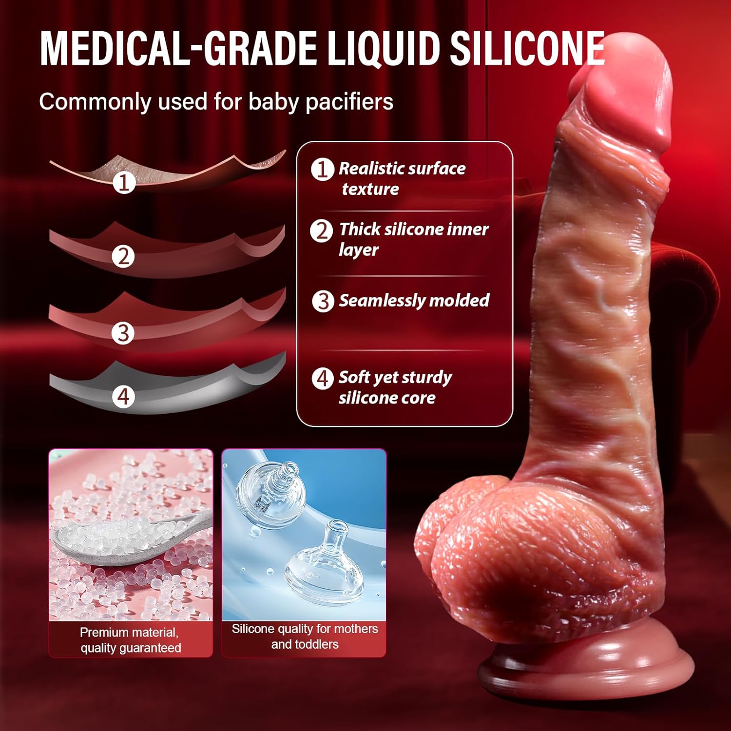 GlideReal – 8.5” Extra Skin Dildo