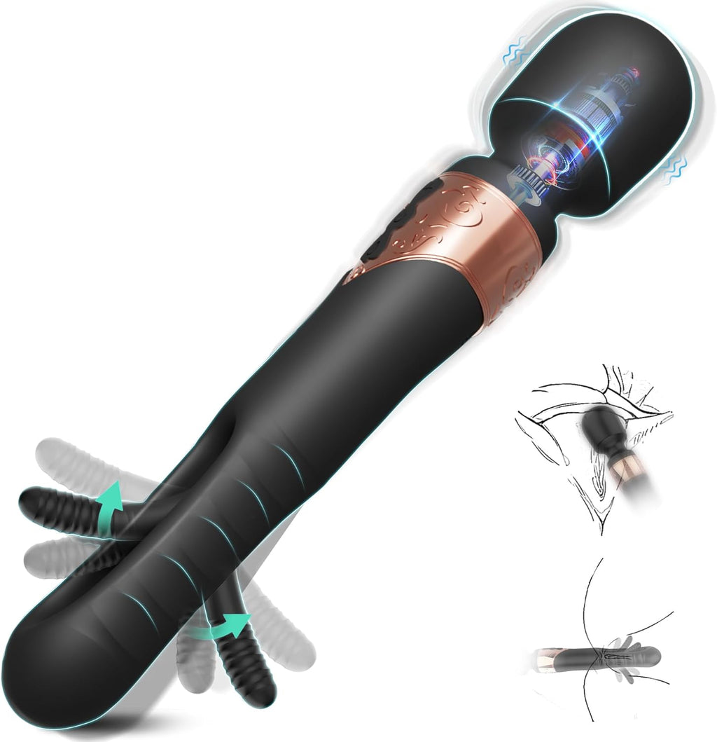 GlideVibe 360° Flapping Wand Vibrator