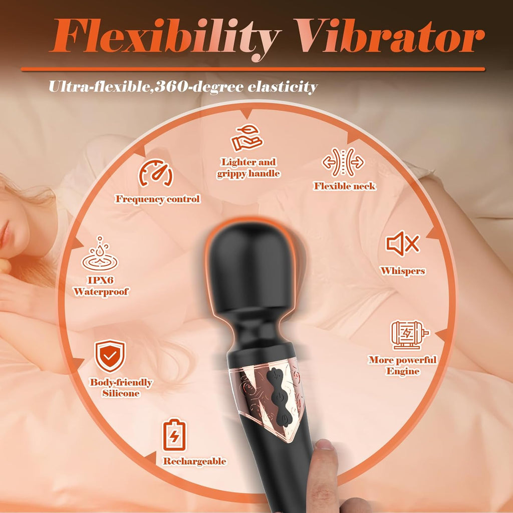 GlideVibe 360° Flapping Wand Vibrator