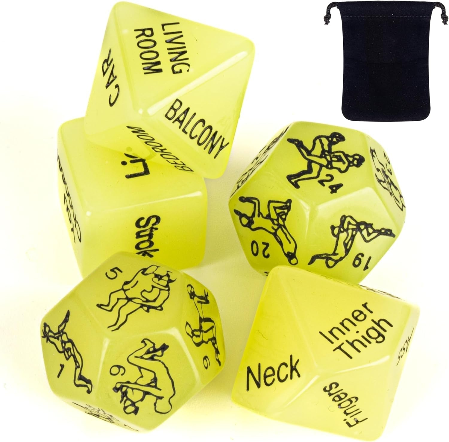 Glow in the Dark Sex Dice Set