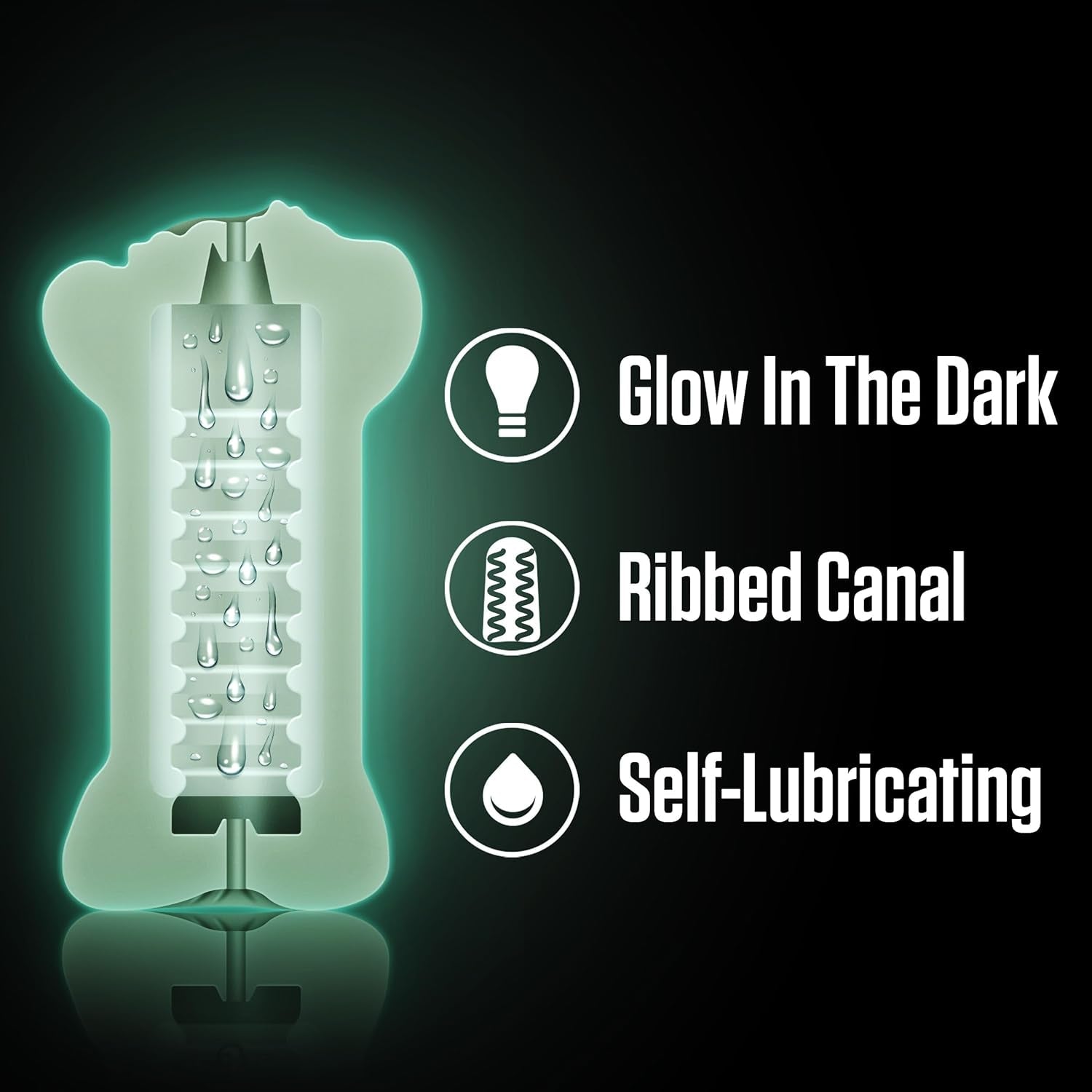 GlowGrip Glow-in-the-Dark Pocket Pussy Stroker