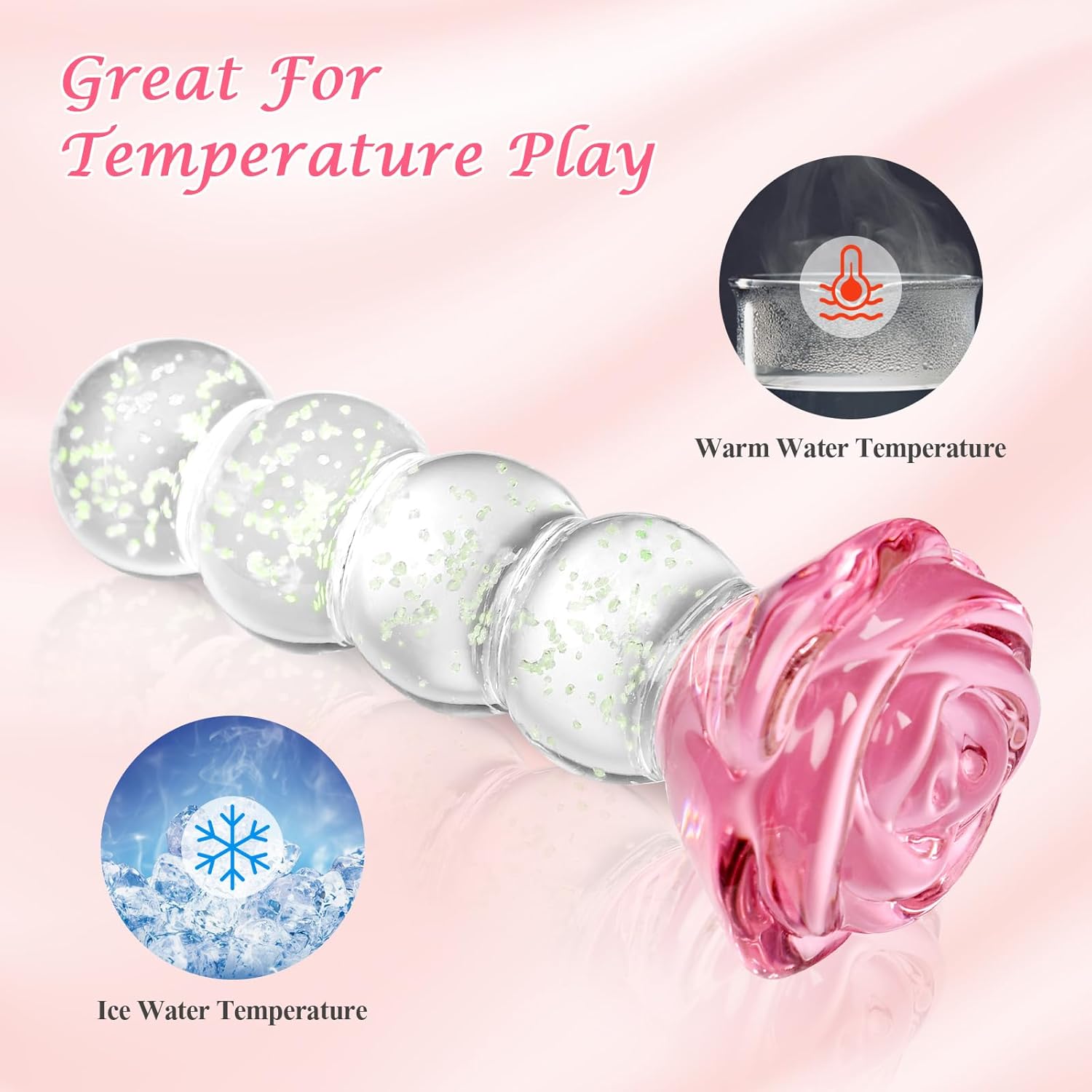 GlowRose Glass Anal Beads