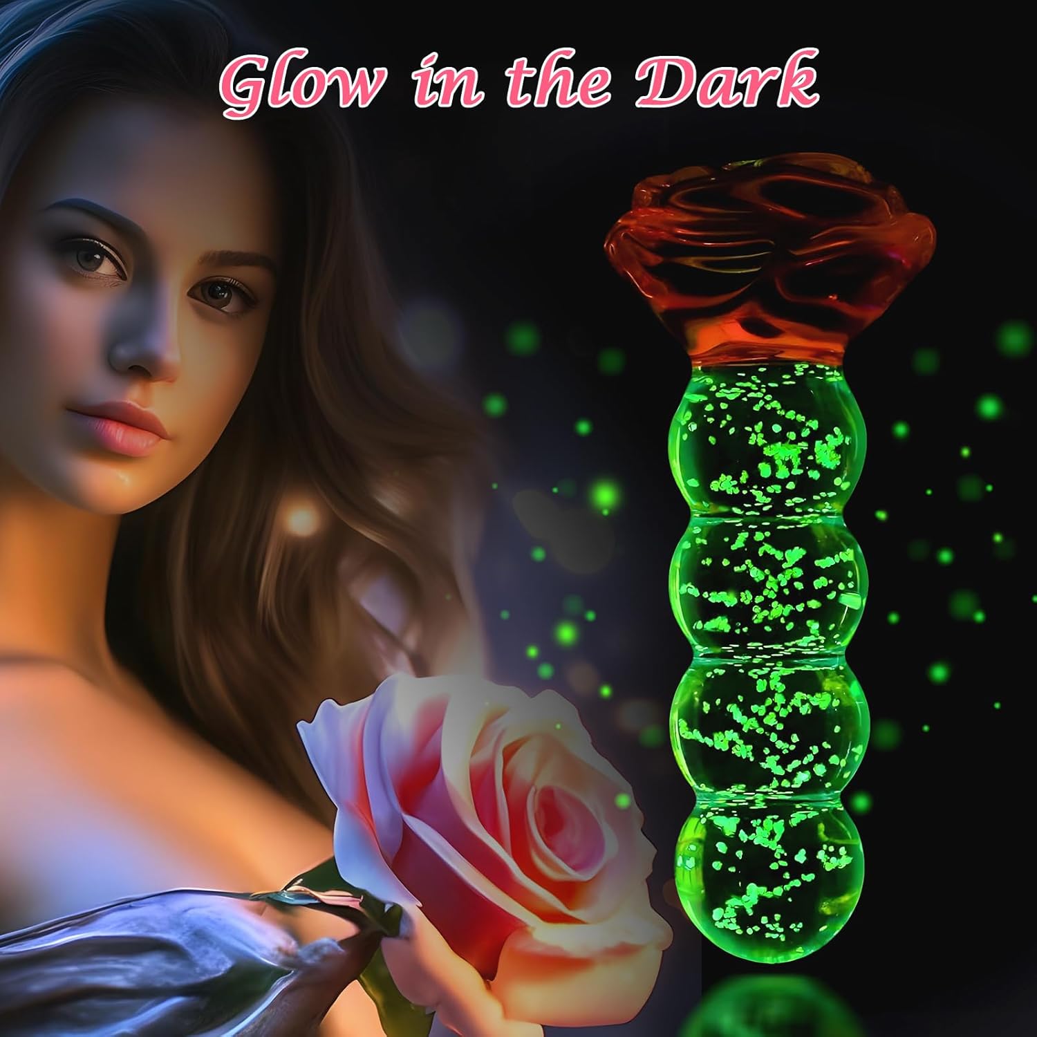 GlowRose Glass Anal Beads