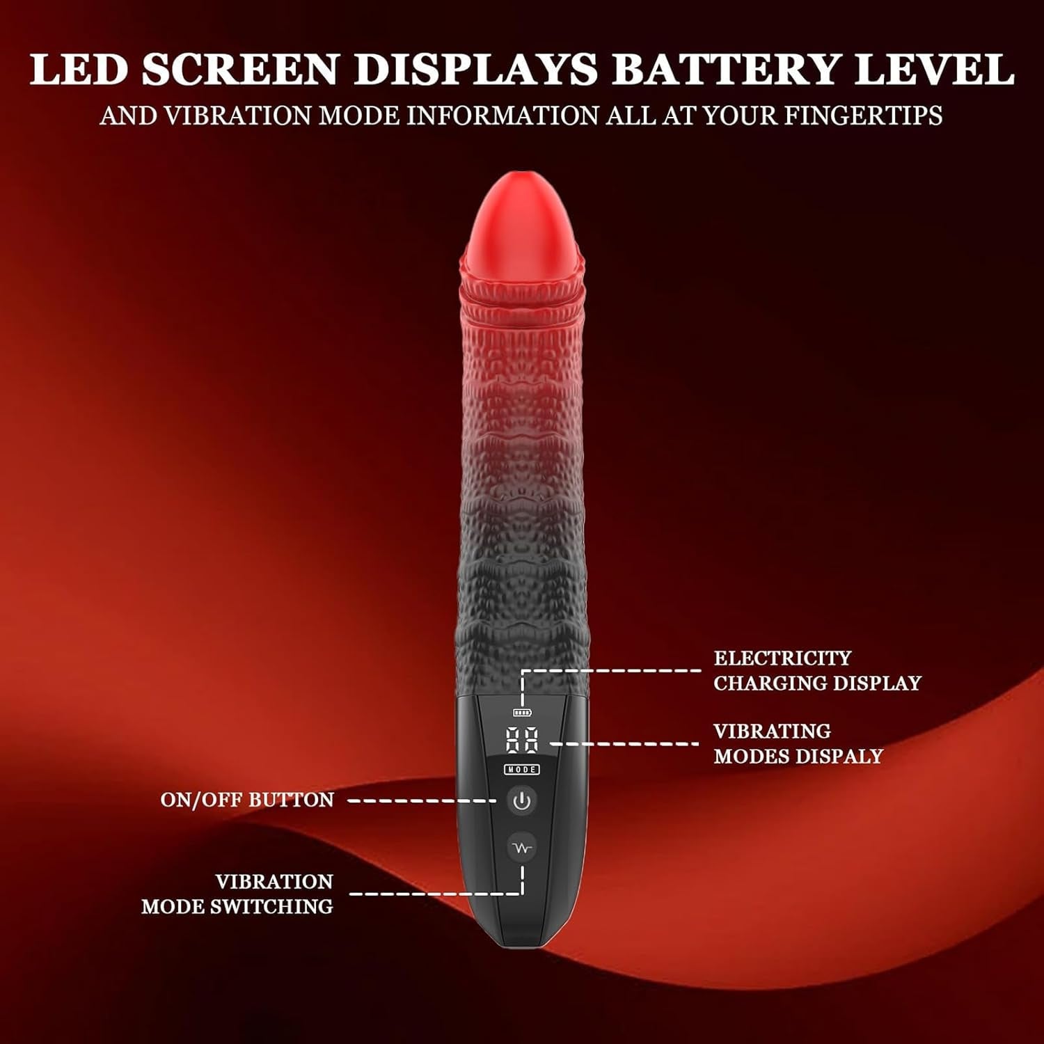 GlowStroke LED Dildo Vibrator Wand